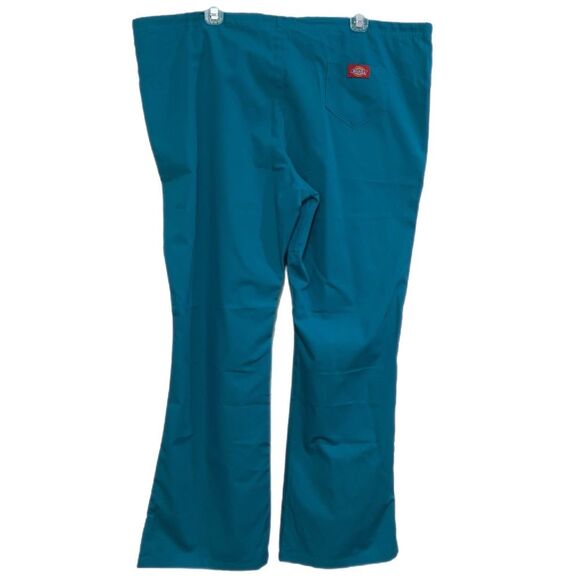 Dickies Teal High Waist Scrub Pants Women’s Large Draw String Pockets. - Picture 3 of 12